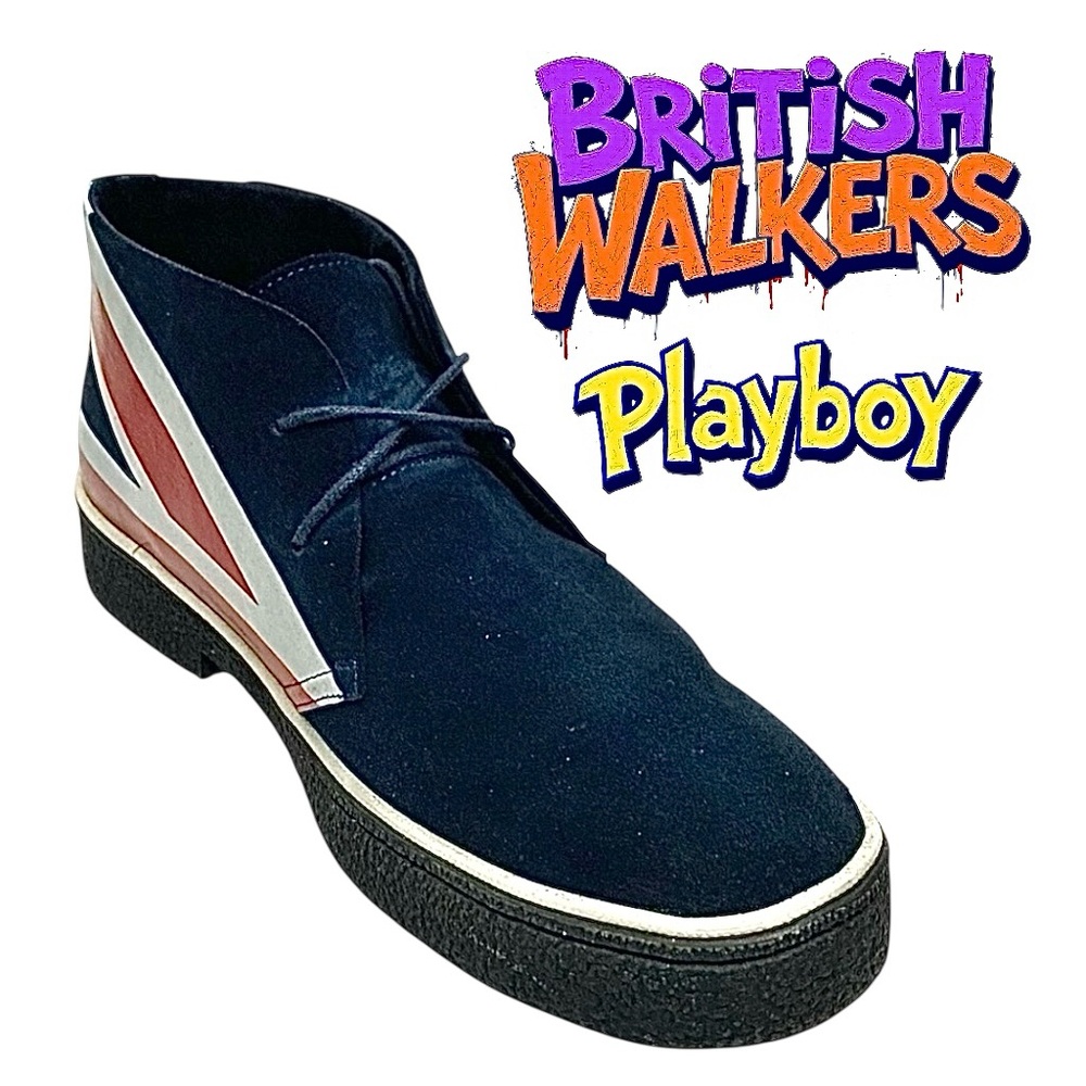 British Walkers Playboy Union Jack Chukka Boots Men’s Size 11 M/W | Multicolor